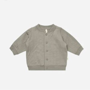 Quincy Mae Quilted Jacket, Light Olive Green, Size 0-3 Months